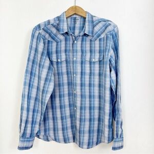 Lucky Brand Men Blue Baird McNutt Irish Linen Button Down Shirt Western Size XXL